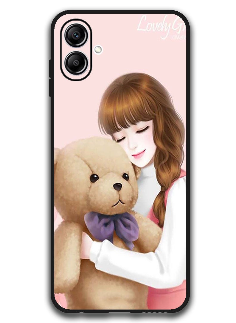 Theodor Case Compatible with Samsung Galaxy A07 6.7 Inch Protection Shockproof Bumper Cover Lovely Girl Witih Teddy - Image 1